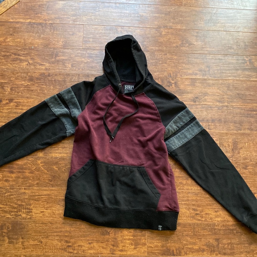 Burgundy Colorblock hoodie